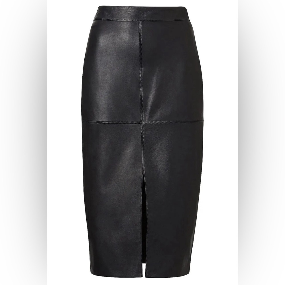Witchery Leather Midi Pencil Skirt